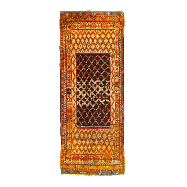 Vintage Moroccan Rug 4'4'' X 11'8'' For Sale