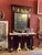 This exquisite Italian Empire period console table with mirror, dating from the late 18th to early 19th century...
