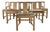 Set of 6 Mid Century Modern Dining Chairs With Limed Walnut Finish For Sale