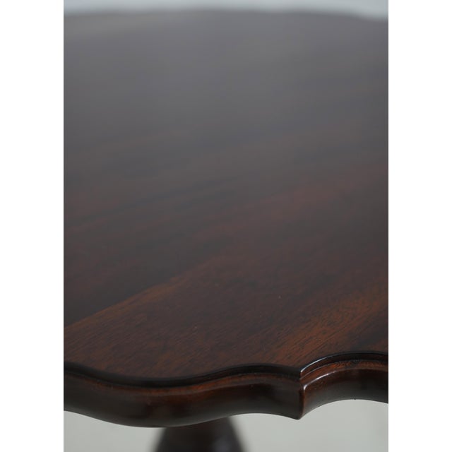 Brown Stickley Pedestal Base Mahogany Lamp Table For Sale - Image 8 of 14