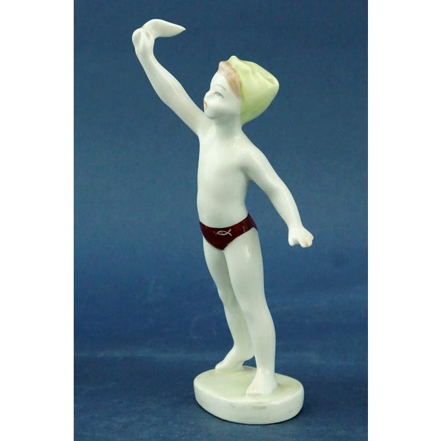 White Vintage Porcelain Figurines from Hollohàza Manufactory, 1950s, Set of 4 For Sale - Image 8 of 18