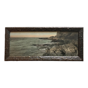 Antique Seascape Rocky Shore Photograph