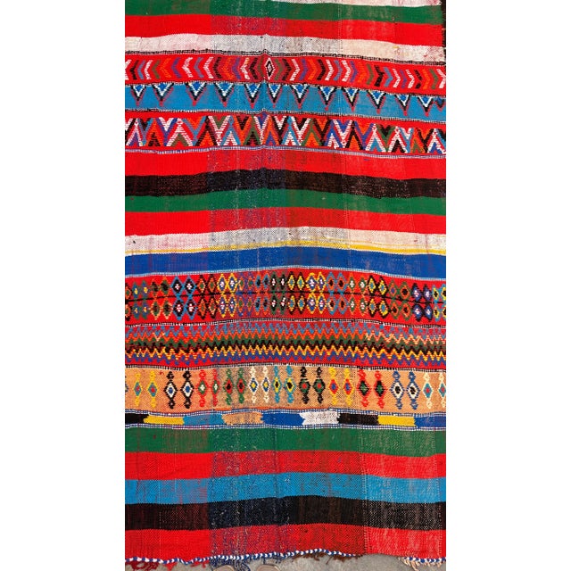 1980s Colorful Vintage Kilim Rug - 10.3 X 4.95 Ft For Sale - Image 11 of 12