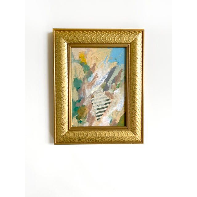 Textile "Perfect Temperature" Pair of 2026 Framed Mini Paintings by Jessalin Beutler For Sale - Image 7 of 8