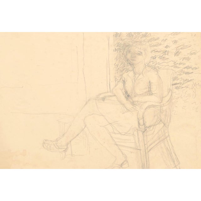 Nude is an original drawing in pencil on paper realized by Jeanne Daour. The state of preservation is good except for some...