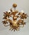 A highly decorative, beautiful, handmade, hand-forged, gold-plated florentine vintage chandelier/ceiling lamp with five...