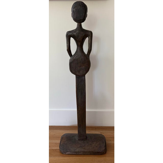 Wood Hand Carved Wood Sculpture For Sale - Image 7 of 12