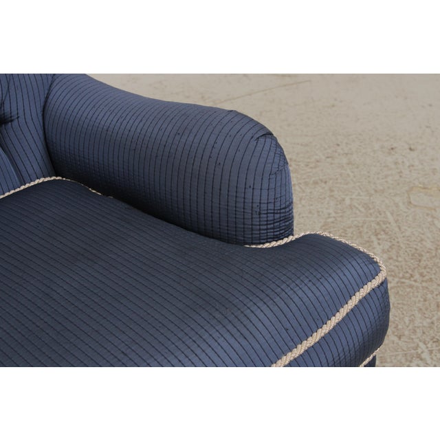 Pair Lillian August Blue Upholstered Club Chairs For Sale - Image 9 of 16