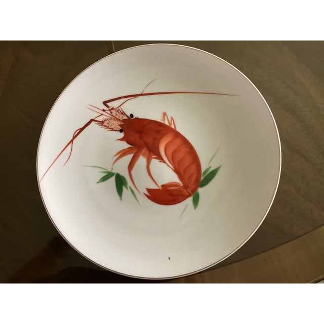 Contemporary Dinner Plates With Lobster Design in the Style of Plates Made in Japan - Set of 8 For Sale - Image 11 of 15