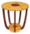 Art Deco Round Side Table – Elegant Wooden Accent Table With Classic Design For Sale