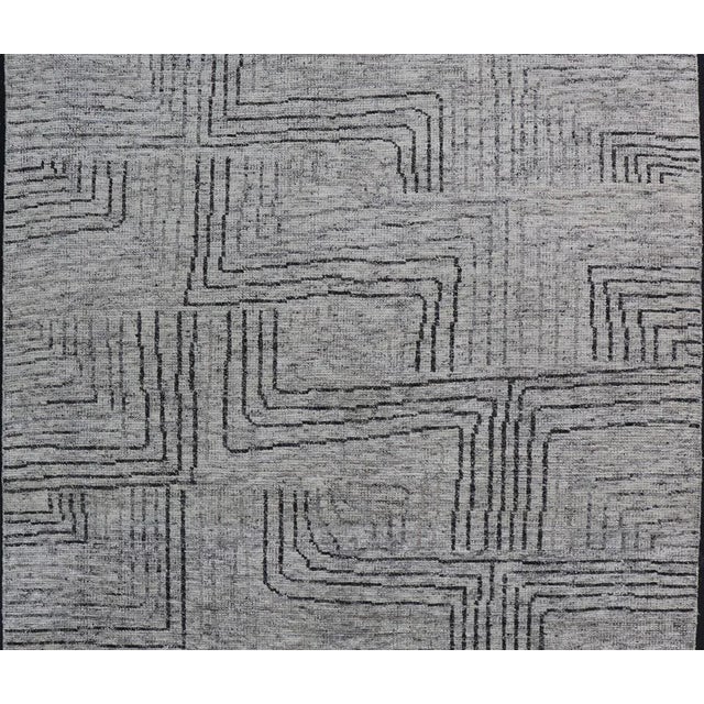 Keivan Woven Arts Hand Knotted Rug in Modern Design 6'x8'8" For Sale - Image 9 of 12