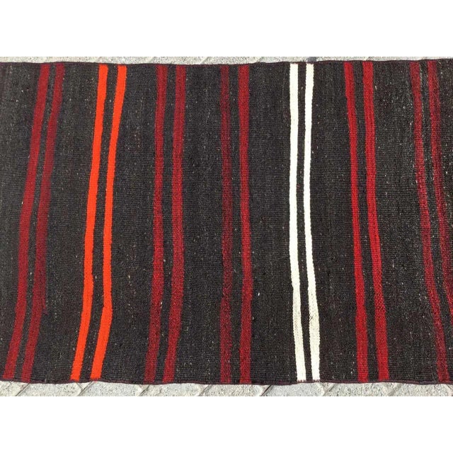 Red Bohemian Kilim Runner - 31.5" X128" For Sale - Image 8 of 10