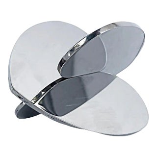 Interlocking Hearts Stainless Steel Sculpture by Artist Michael Gitter 2022 For Sale