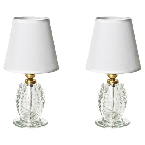 Bullicante Murano Glass Floral Table Lamps from Seguso, Italy, 1950s, Set of 2 For Sale - Image 16 of 16