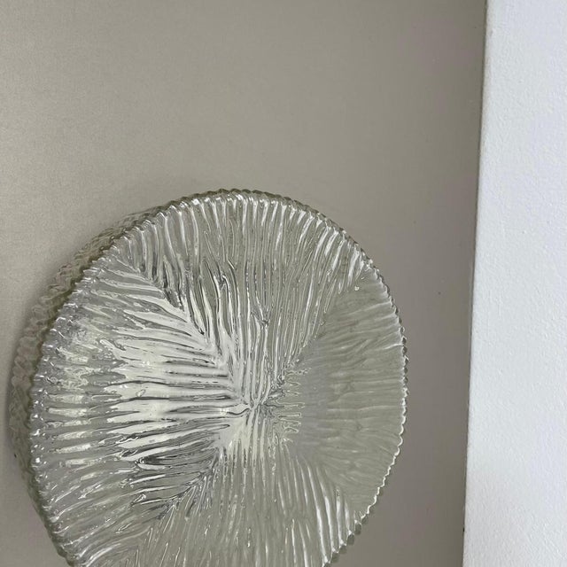 Textured Wall Ceiling Light in the style of Helena Tynell for Glashütte Limburg, 1960s For Sale - Image 6 of 17