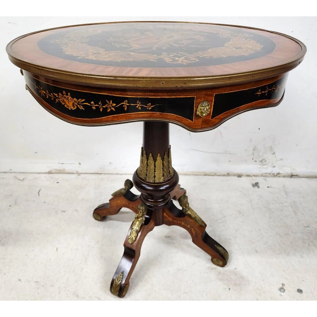 French Center Table Accent Lamp Louis XV Ormolu Mounts For Sale - Image 4 of 13