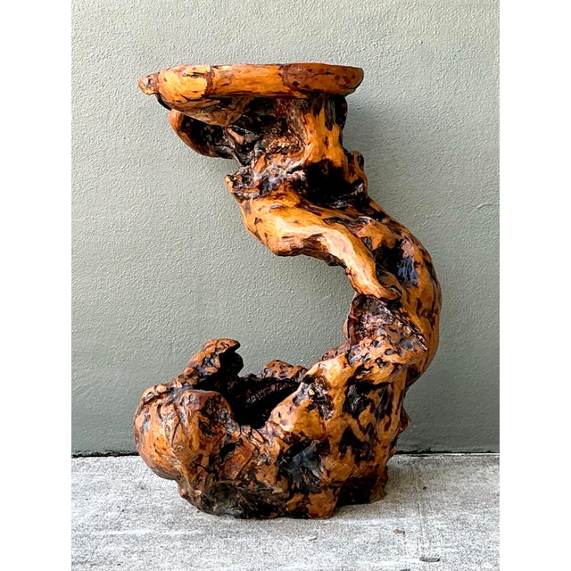 Vintage Japanese Twisted Root Pedestal For Sale - Image 10 of 12