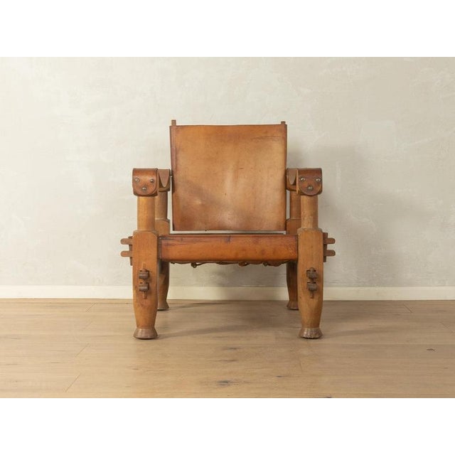 Vintage Brutalist Safari Armchair For Sale - Image 4 of 9