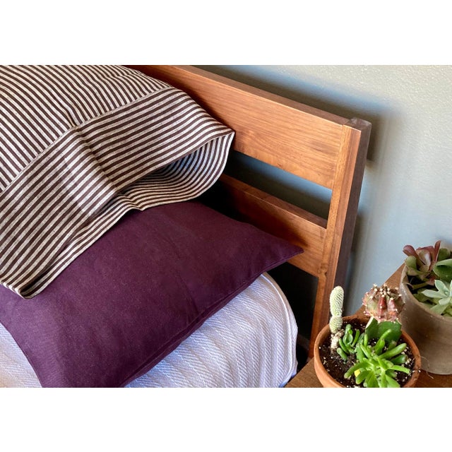 Modernplum Plum Textiles Baltic Chocolate Linen For Sale - Image 4 of 4