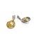 Yellow Bochic “Orient” Vintage Sapphire & Golden Pearl Earrings Set 18K Gold & Silver For Sale - Image 8 of 8