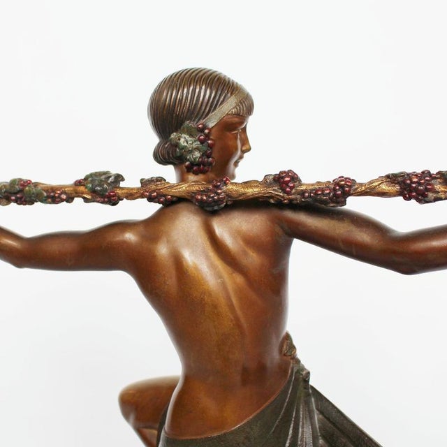 Metal Pierre le Faguays, Dancer with Thyrsus, 1920s, Bronze For Sale - Image 7 of 11