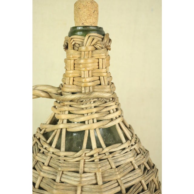 Late 19th Century French Wicker Covered Bottle For Sale - Image 4 of 8
