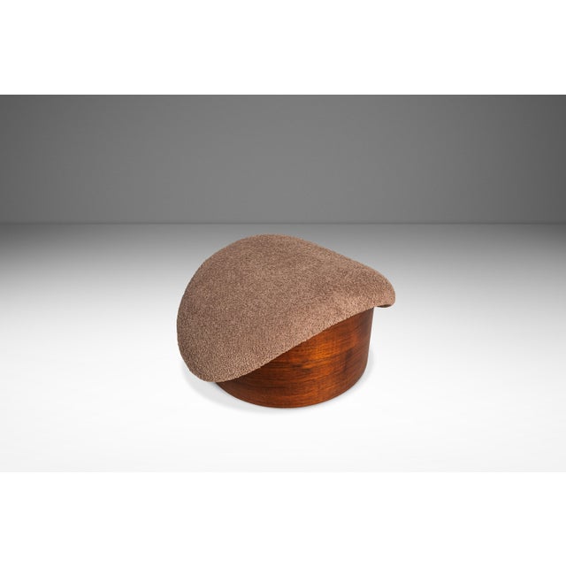 Restored Mid-Century Modern Poof / Mushroom Ottoman Footstool by Weiland Paired Well W/ Adrian Pearsall or Milo Baughman Chairs, Usa, 1960s For Sale - Image 10 of 18