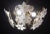 1970s Vintage Murano Style Crystal Glass Ceiling Light White Flowers, 1970s For Sale - Image 5 of 12