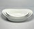 Contemporary Contemporary Crate & Barrel White Porcelain Oval Oblong Boat Nesting Serving Bowls - 3 Pieces For Sale - Image 3 of 6