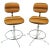 1970s Steelcase Chrome & Girard Style Fabric Adjustable Swivel Bar Stools - A Pair For Sale - Image 13 of 13