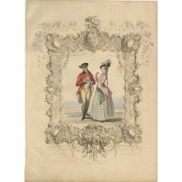 Achille Devéria, Court Costume, 1847, Lithograph For Sale