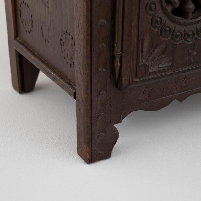 Miniature Wooden Cabinet from Nineteenth-Century France For Sale - Image 13 of 18