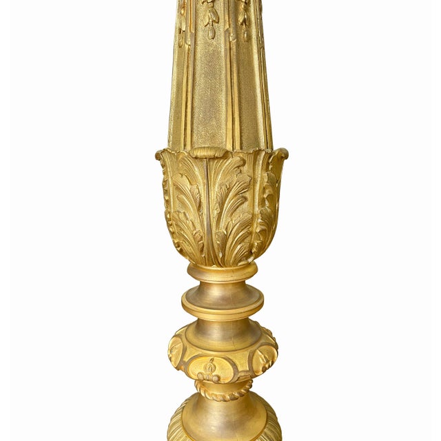 Late 19th Century A Maison Millet (1853-1902) Ormolu Bronze Floor Lamp For Sale - Image 5 of 9