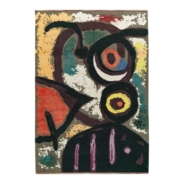 Modern Turkish Deco Rug in Style of Joan Mirorug no. 10964 For Sale