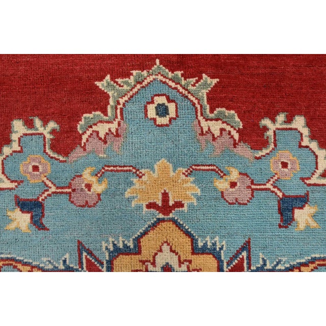 Caucasian Rug 8’2” X 9’10” Red Wool Traditional Hand-Knotted Oriental Carpet For Sale - Image 10 of 15