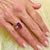 Natural Tourmaline White Sapphire Ring 7 14k W Gold 3.57 TCW Certified For Sale - Image 4 of 9