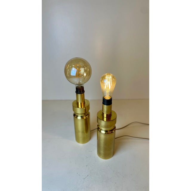 Brass Table Lamp, 1980s, Set of 2 For Sale - Image 4 of 9