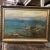 blue seaside painting with sweet little boats 550 net swedish mid century traditional coastal harbor painting, oil signed...