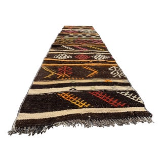 Turkish Narrow Kilim Runner Rug For Sale