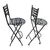 Vintage Folding Metal Bar Stools Pair Black Woven Lattice Basket Weave Indoor/Outdoor Hollywood Regency For Sale In Indianapolis - Image 6 of 9