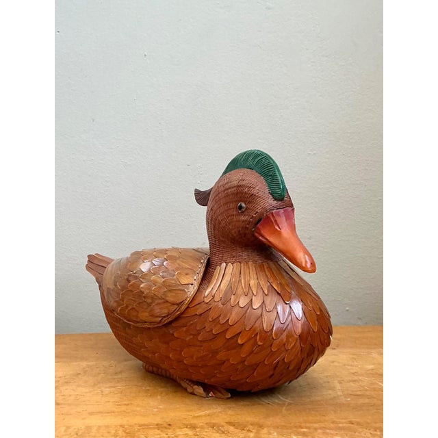Vintage Shanghai Weave Woven Lidded Duck For Sale - Image 15 of 15