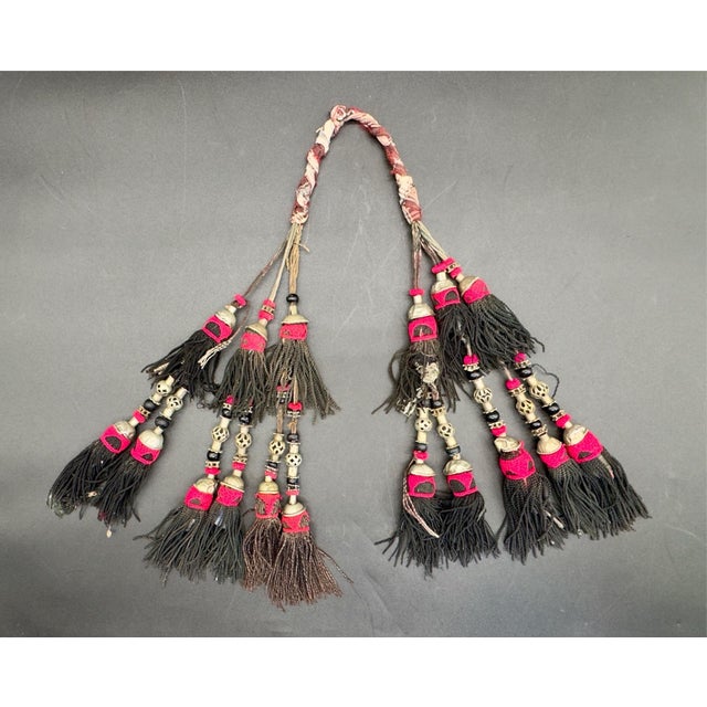 This antique Uzbek Segusha is a traditional decorative ornament originating from Uzbekistan, often created by nomadic...