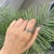 Emerald Handmade Three Stone Marquise Emerald & Diamond Ring in 925 Silver Size 7.5 For Sale - Image 8 of 13