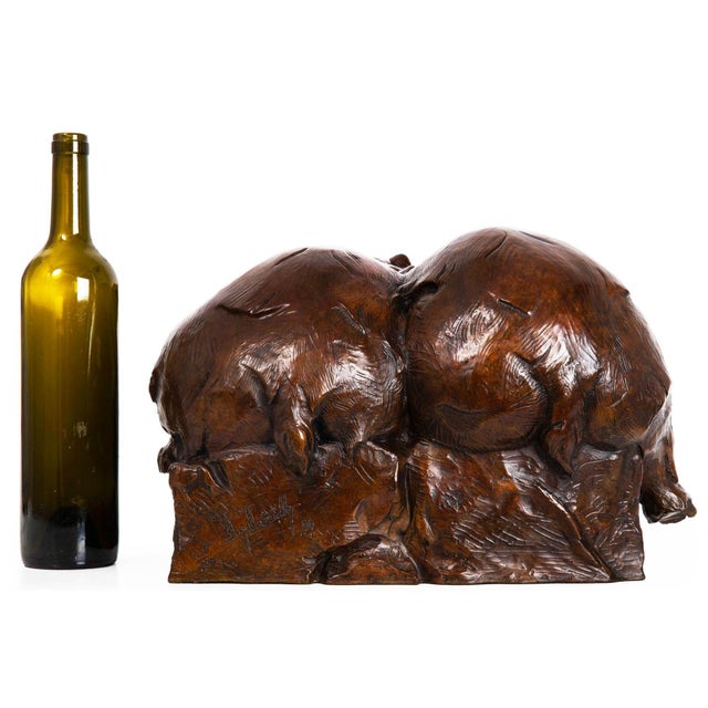 American Western Modernist Bronze Sculpture “Après La Danse" (1999), Dan Ostermiller For Sale - Image 6 of 12