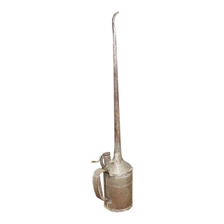 Antique Tin Oil Can With Long Spout For Sale