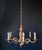 Italian Chandelier in Wood and Brass, 1950s For Sale - Image 4 of 10