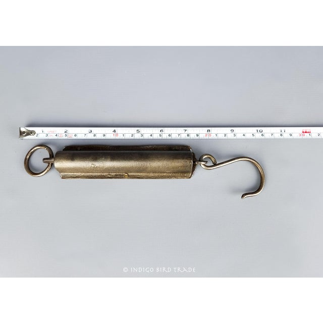 Antique Brass Farmhouse Hanging Scale Spring Balance Scale 24 Lbs. For Sale - Image 4 of 4