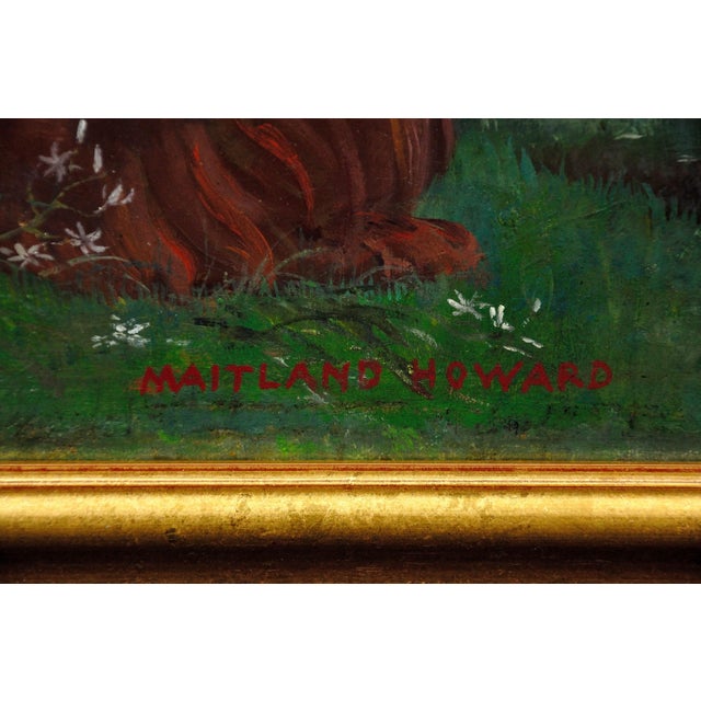 Margaret Maitland Howard, Pan, God of Nature, Playing Panpipes, 1930s, Oil Painting, Framed For Sale - Image 3 of 18