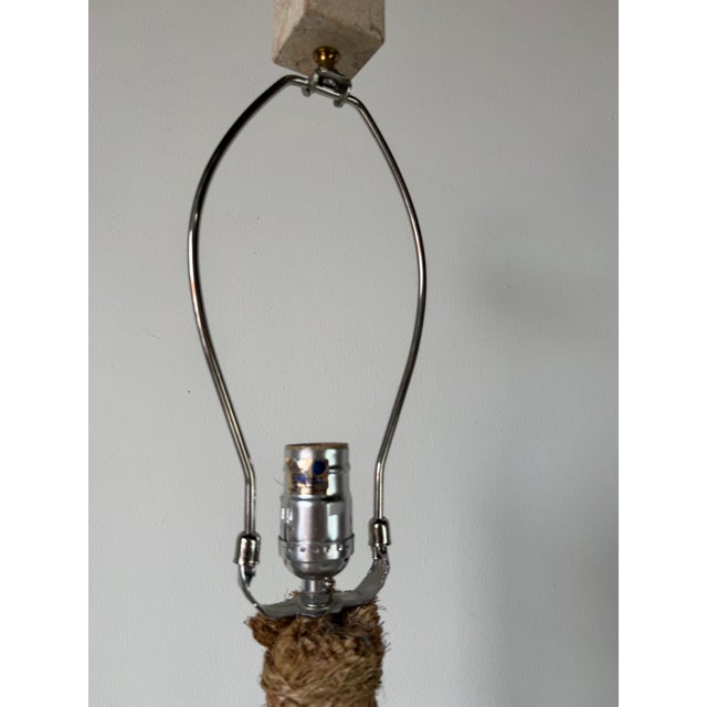 Vintage Audoux Minet Style Coastal Organic Sculptural Rope Knot Floor Lamp For Sale - Image 10 of 17