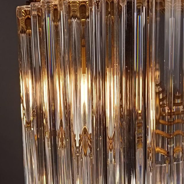 Crystal Glas Trilobo Spiral Chandelier from Venini, 1960s For Sale - Image 6 of 16